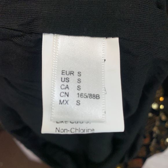 Black & Gold Sleeveless Sequin dress, s - Picture 6 of 7